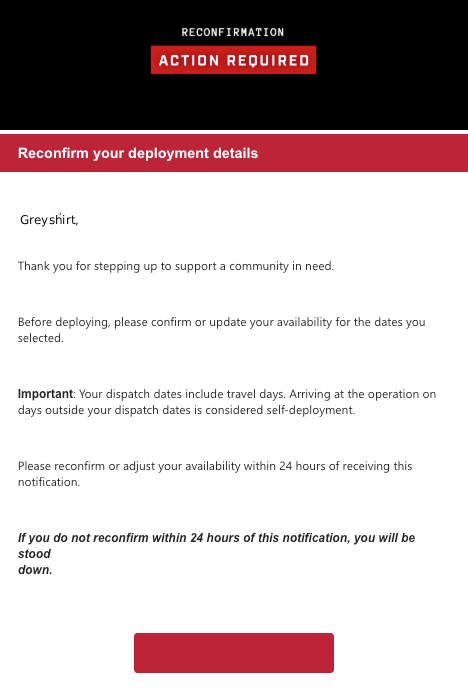 Team Rubicon deployment process 
